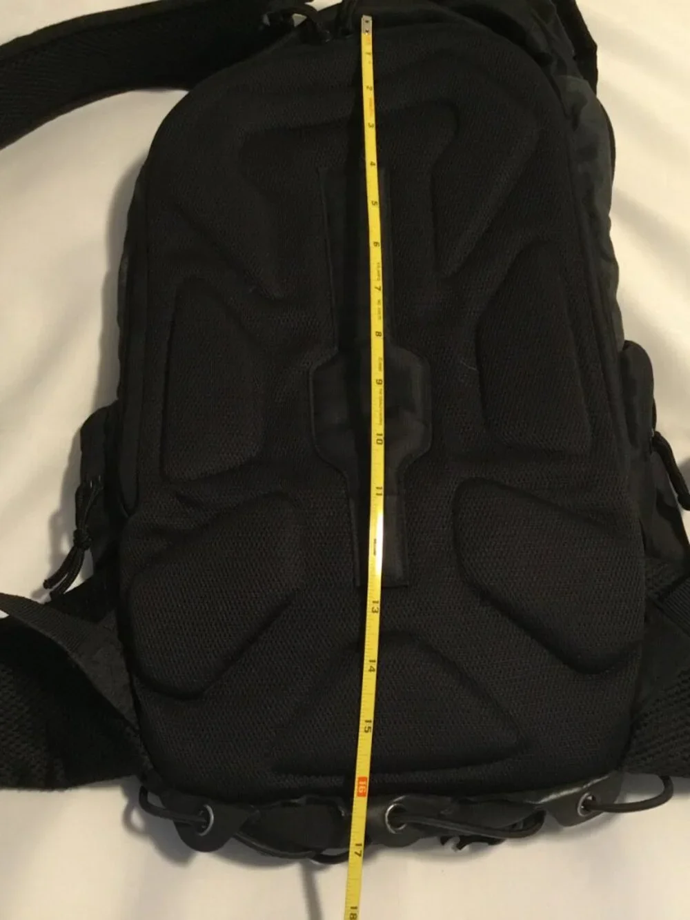 Fox Racing Motocross Large Backpack Black Grey Padded Straps Rubber Logo
